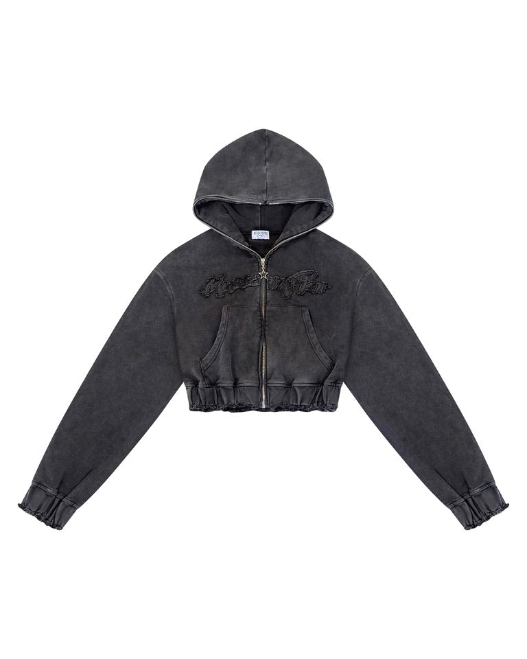 "Silverloom" Cropped Hoodie