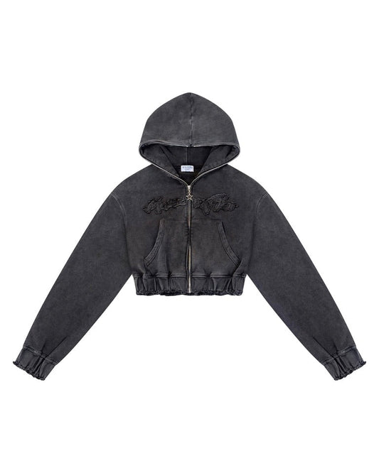 "Silverloom" Cropped Hoodie