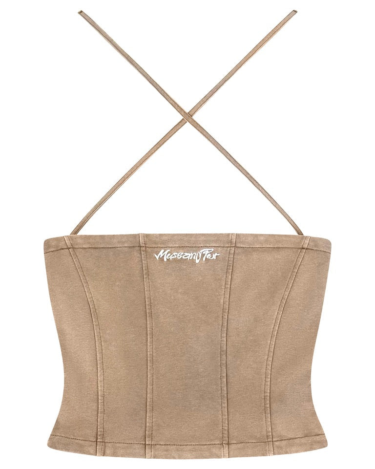 "Cocoa Loom" Bando Top