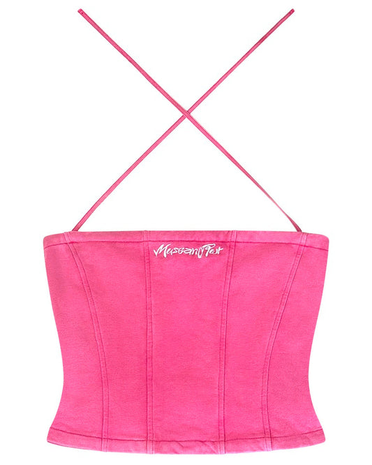 "Coral Loom" Bando Top